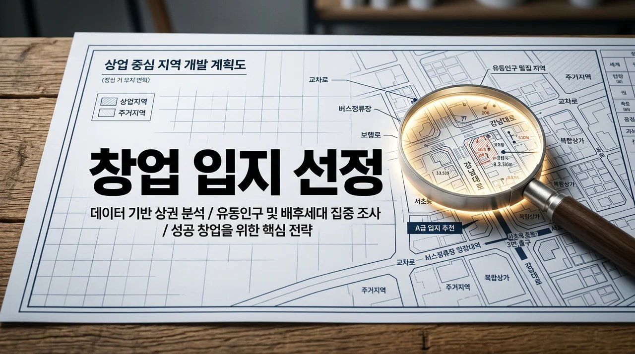 업종별 창업 입지 선정 완벽 가이드: 실패를 막는 상권 분석 체크리스트