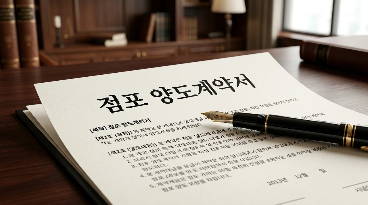 상가 점포 양도계약서 작성 핵심 가이드 (권리금, 포괄양도양수)