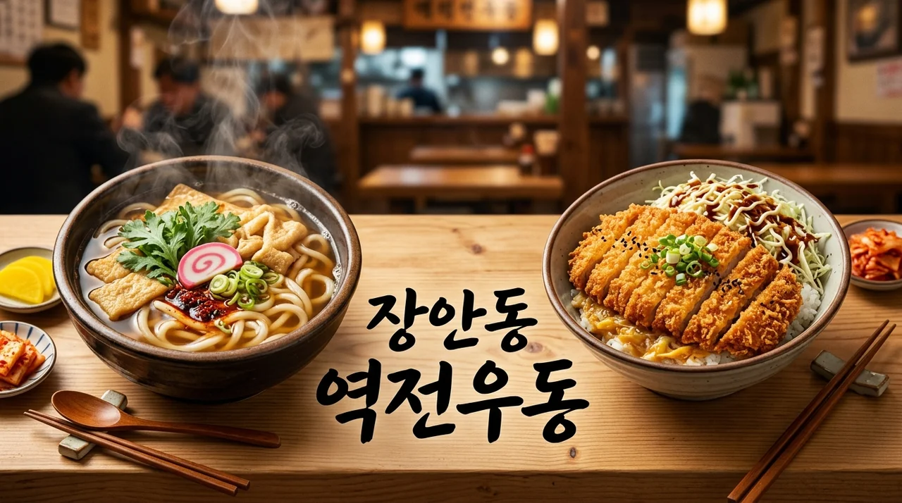 장안동 혼밥 맛집 역전우동0410 장안현대점 메뉴 추천 및 주차 꿀팁