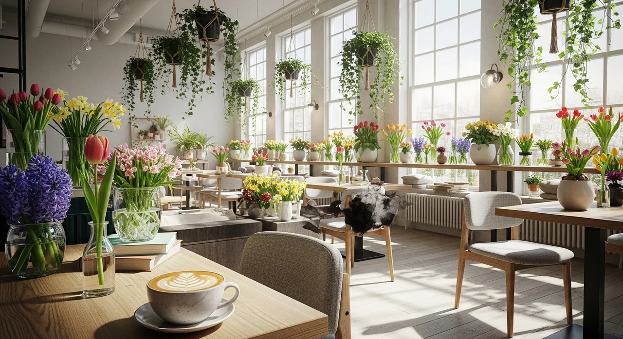 1. 플라워 & 레이어드 카페: 감성과 힐링의 조화