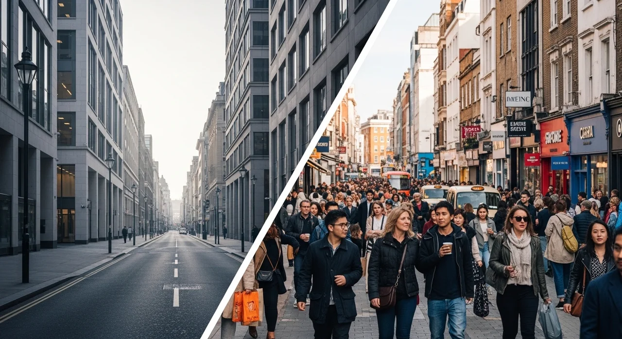 평일 상권 vs 주말 상권의 결정적 차이