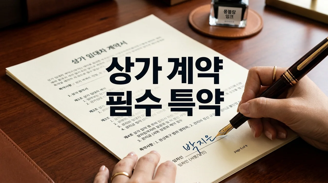 상가 임대차계약서 특약 작성법: 보증금 지키고 분쟁 막는 필수 가이드