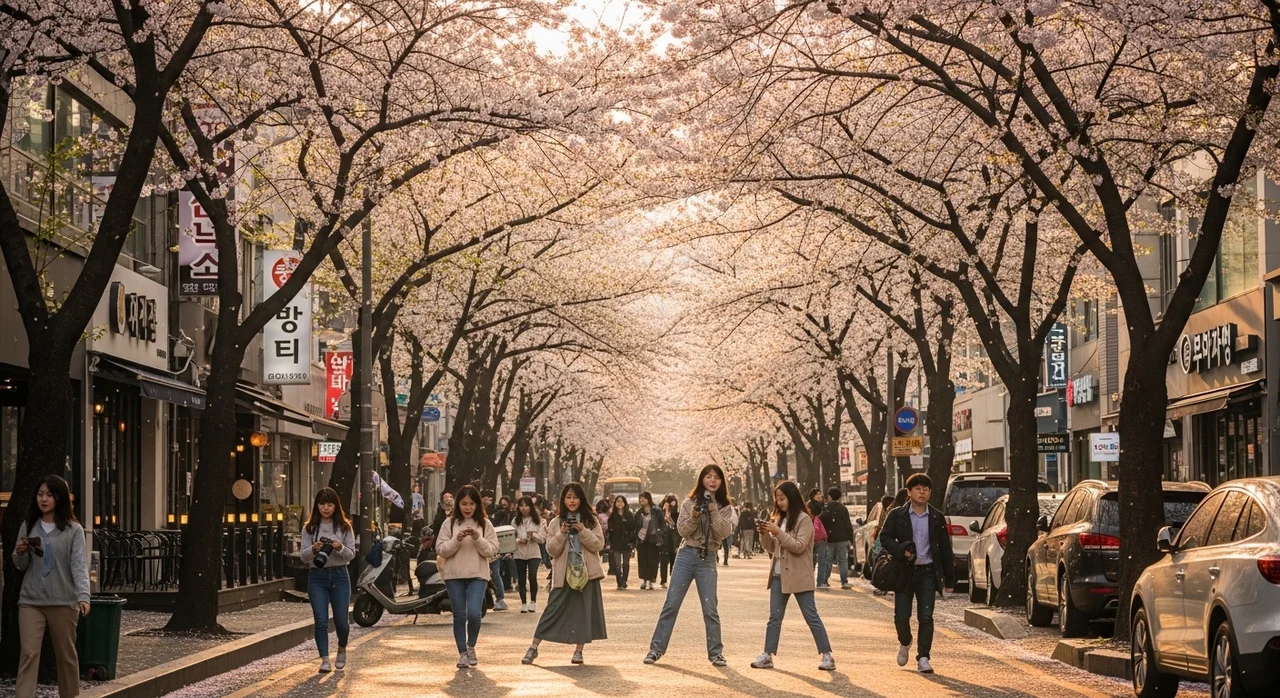 벚꽃 시즌 망원동, 평소보다 얼마나 많은 사람이 몰릴까요?
