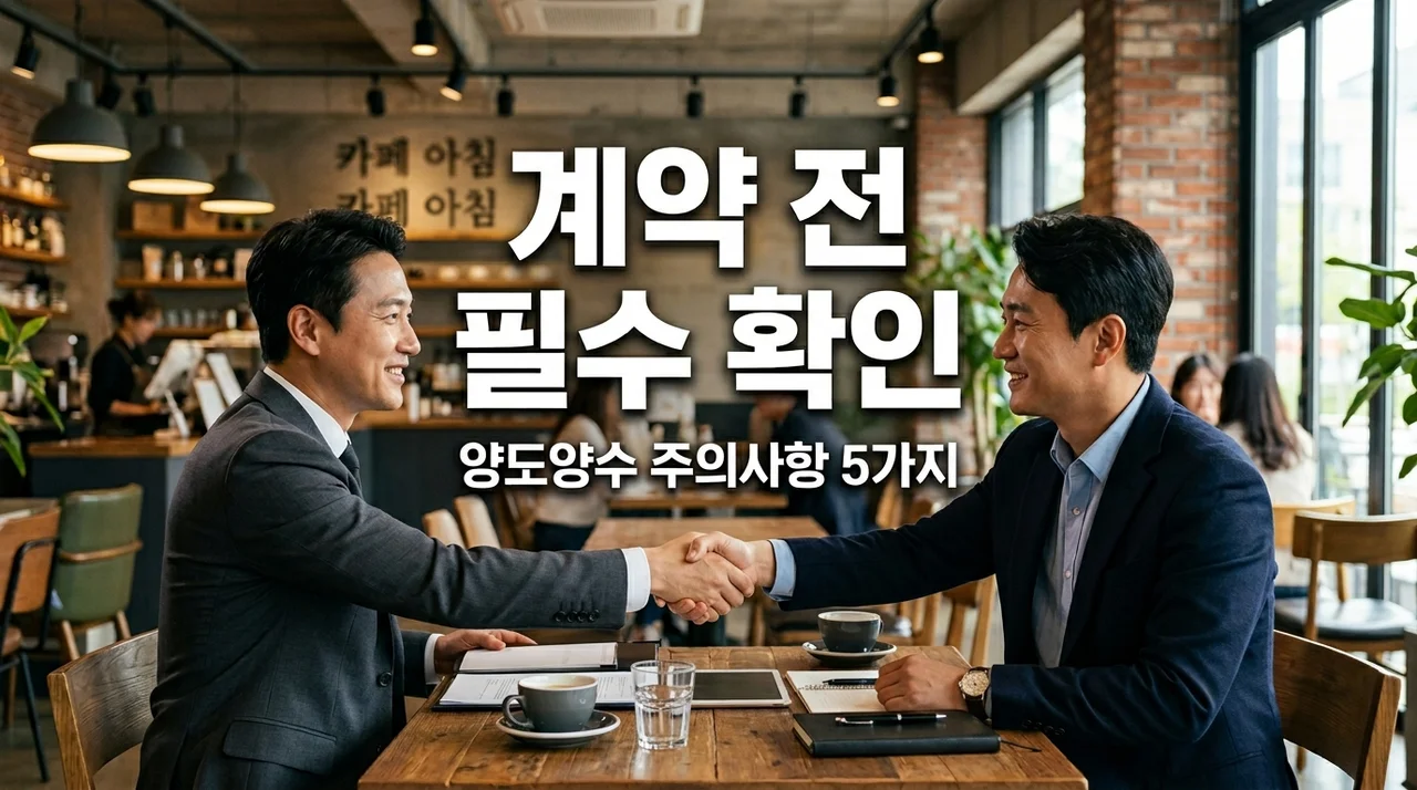 양도양수계약 주의사항 5가지: 손해 안 보는 체크리스트 (2026)