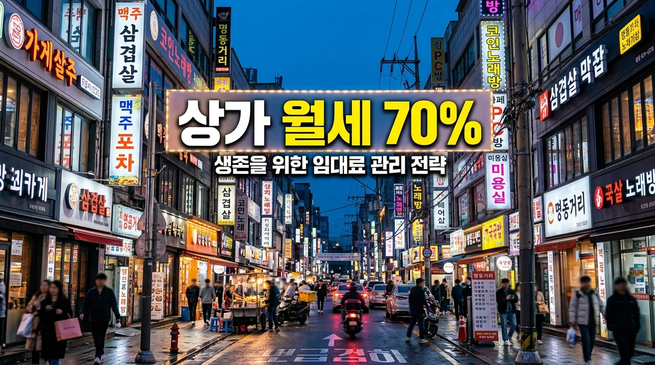 상가임대차 월세 비중 70% 돌파! 자영업자 생존 위한 임대료 전략