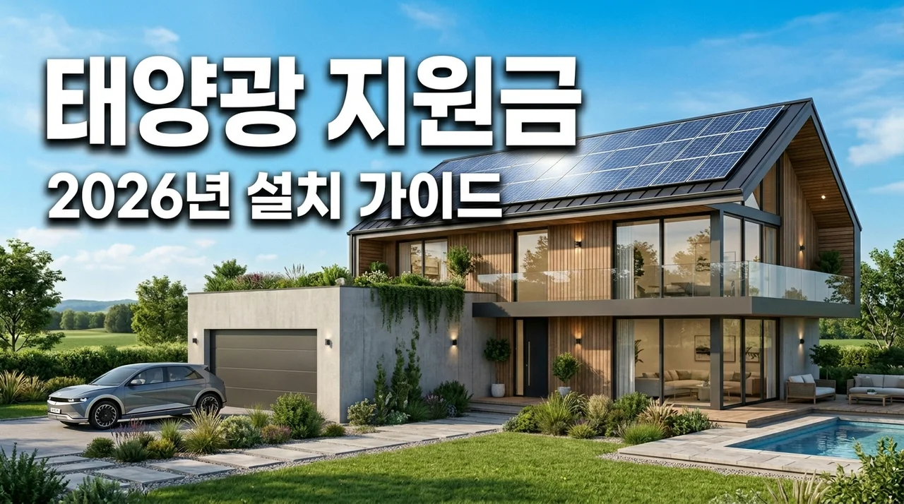 2026 태양광 설치 사업 지원금 및 수익성 완벽 정리 (자부담 절약팁)