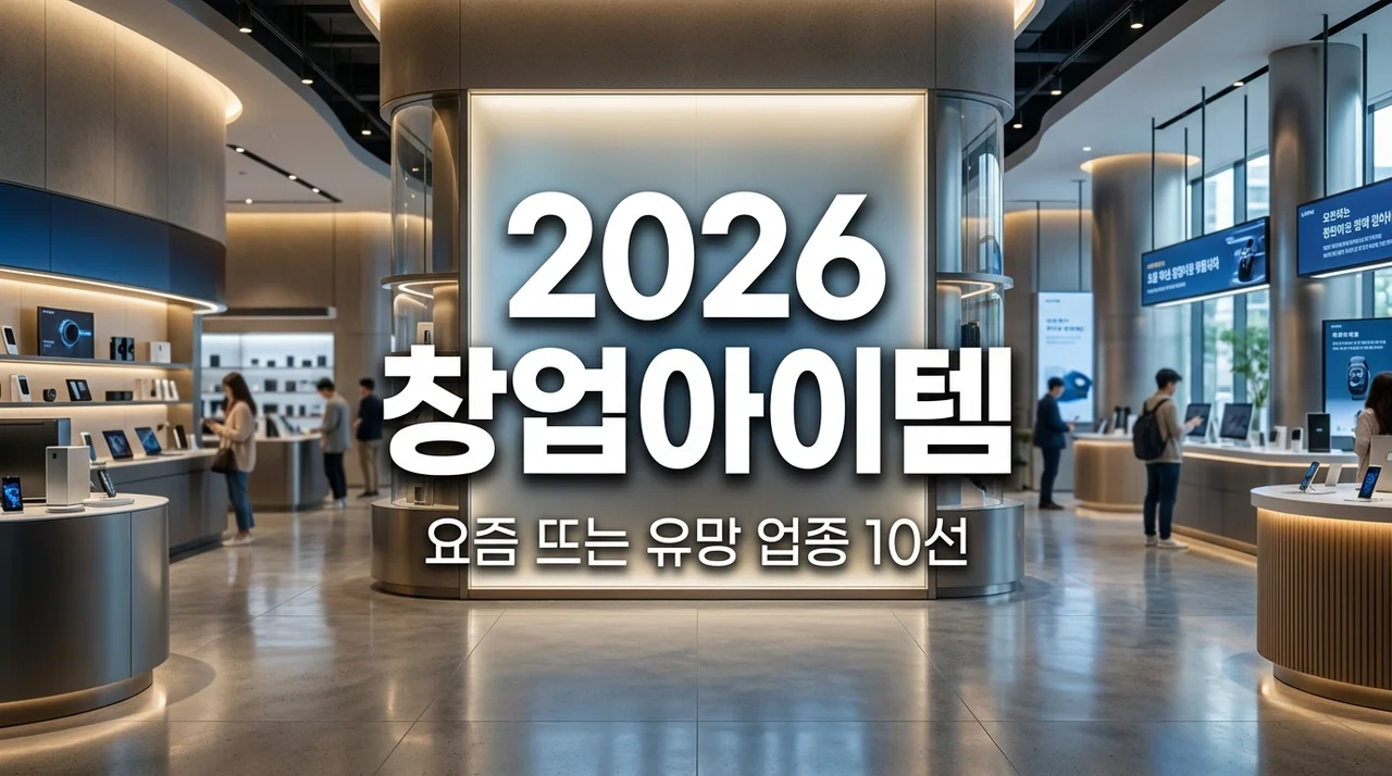 요즘뜨는창업아이템 10개 추천 | 2026년 유망 소자본 성공 업종