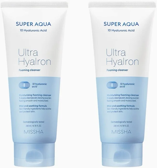 [2입기획] 미샤 수퍼 아쿠아 울트라 히알론 클렌징 폼