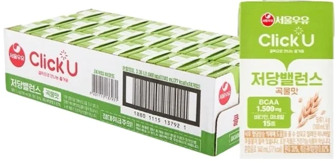 클릭유 서울우유 저당밸런스 곡물맛