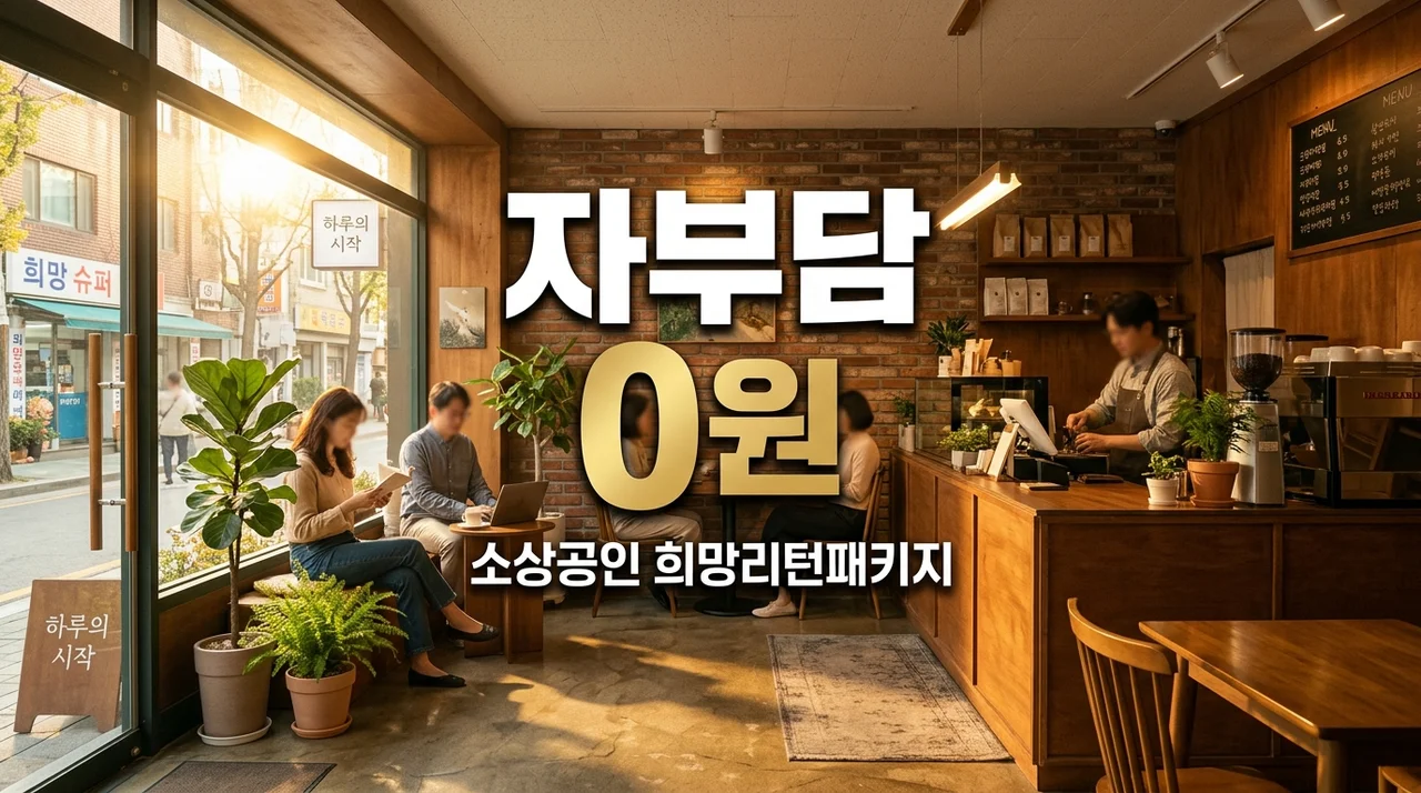 소상공인 희망리턴패키지 자부담 경감 혜택 정리! 0원으로 재기하기