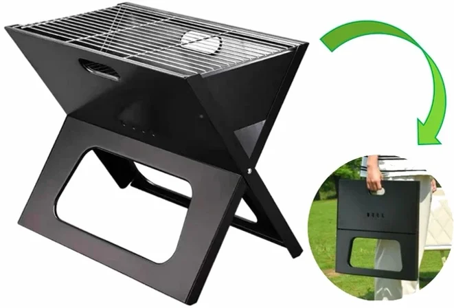 Gaayou 접이식 캠핑 바베큐 화로대 바베큐 그릴 휴대용 화로대 야외용 숯불 화로대
