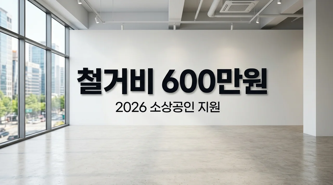 소상공인 폐업 철거비 600만원 지원 신청 방법 및 조건 총정리 (2026)