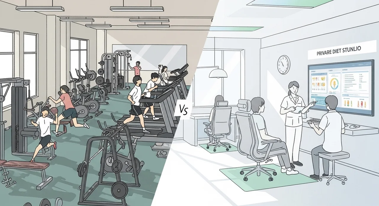일반 피트니스 센터 vs 이지슬림 1인 창업 비교