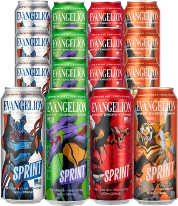 클룹 스프린트 에반게리온 에너지드링크 4종 24개 세트