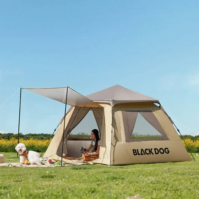 BLACKDOG 레이슈어 2.1 베이스 투도어 투윈도우 원터치 텐트 CBD2550WS016