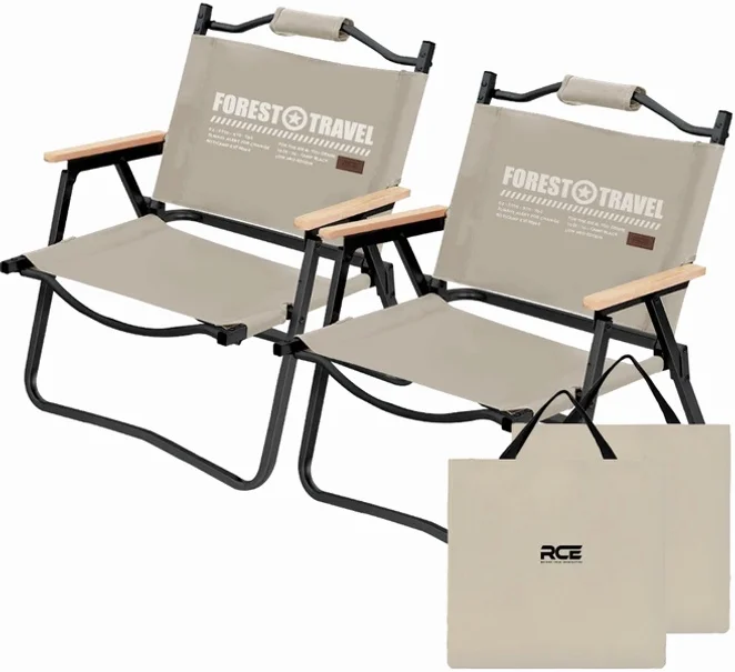 로티캠프 경량 로우 캠핑 의자 2p + 전용가방 2p 세트