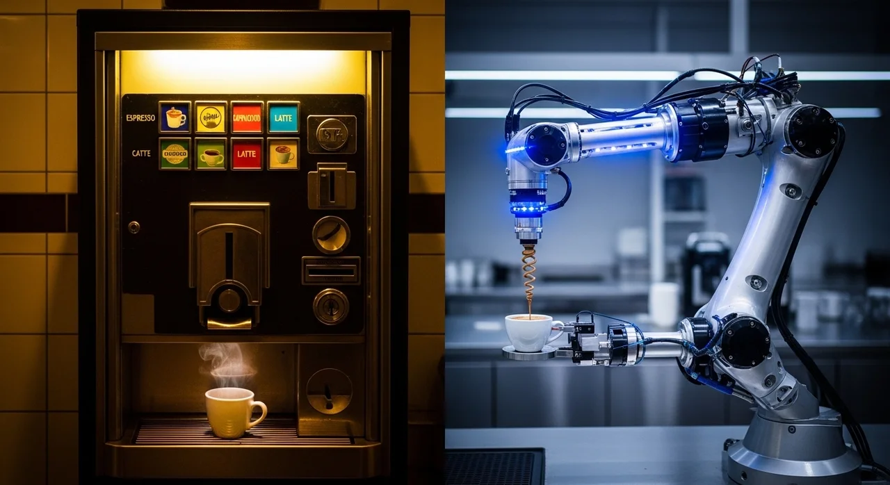 일반 무인 카페 vs 로봇 무인 카페