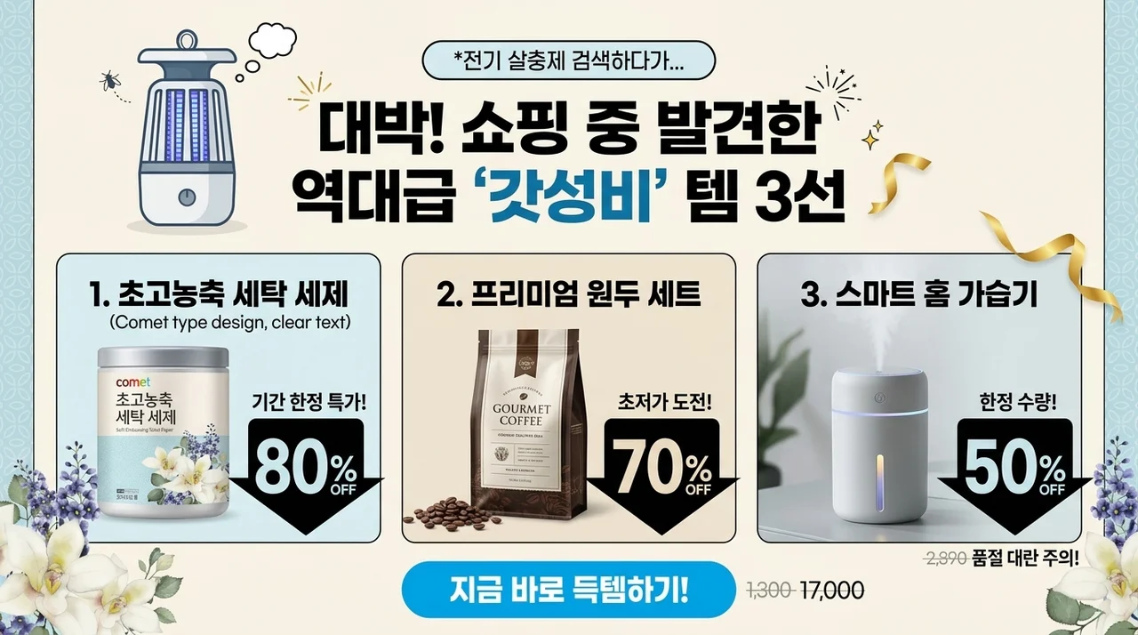 전기포충기 사러 갔다가 발견한 역대급 가성비 대란템 3가지