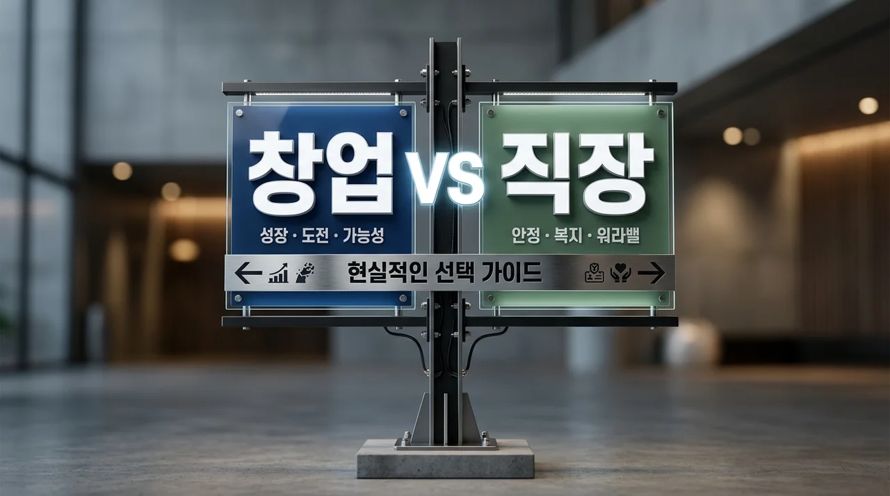 창업이냐 직장이냐? 퇴사 전 반드시 확인해야 할 현실 비교 가이드