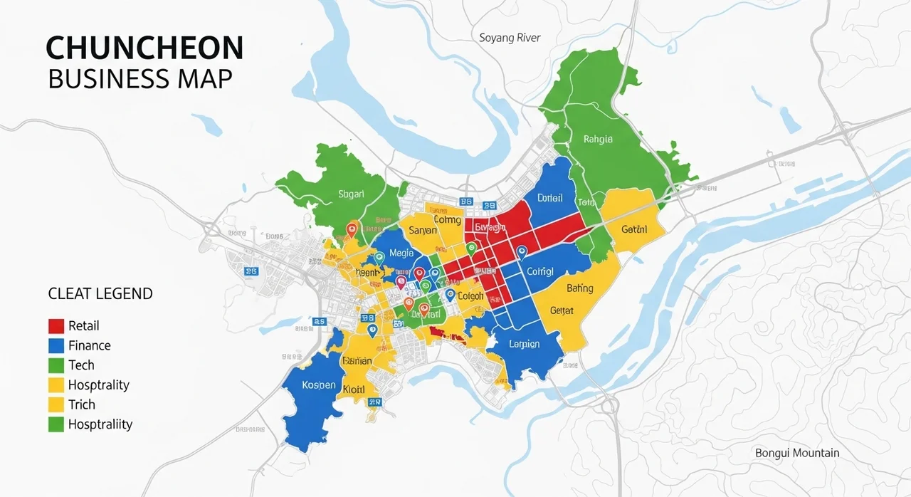 춘천 지역별 상권 특징 비교