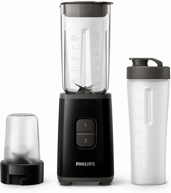 필립스 미니 블렌더 데일리 컬렉션 시리즈 텀블러&다지기 구성 블랙