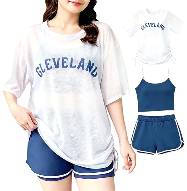 빅사이즈 체형커버 3종 세트 수영복 반바지 비치 워터파크