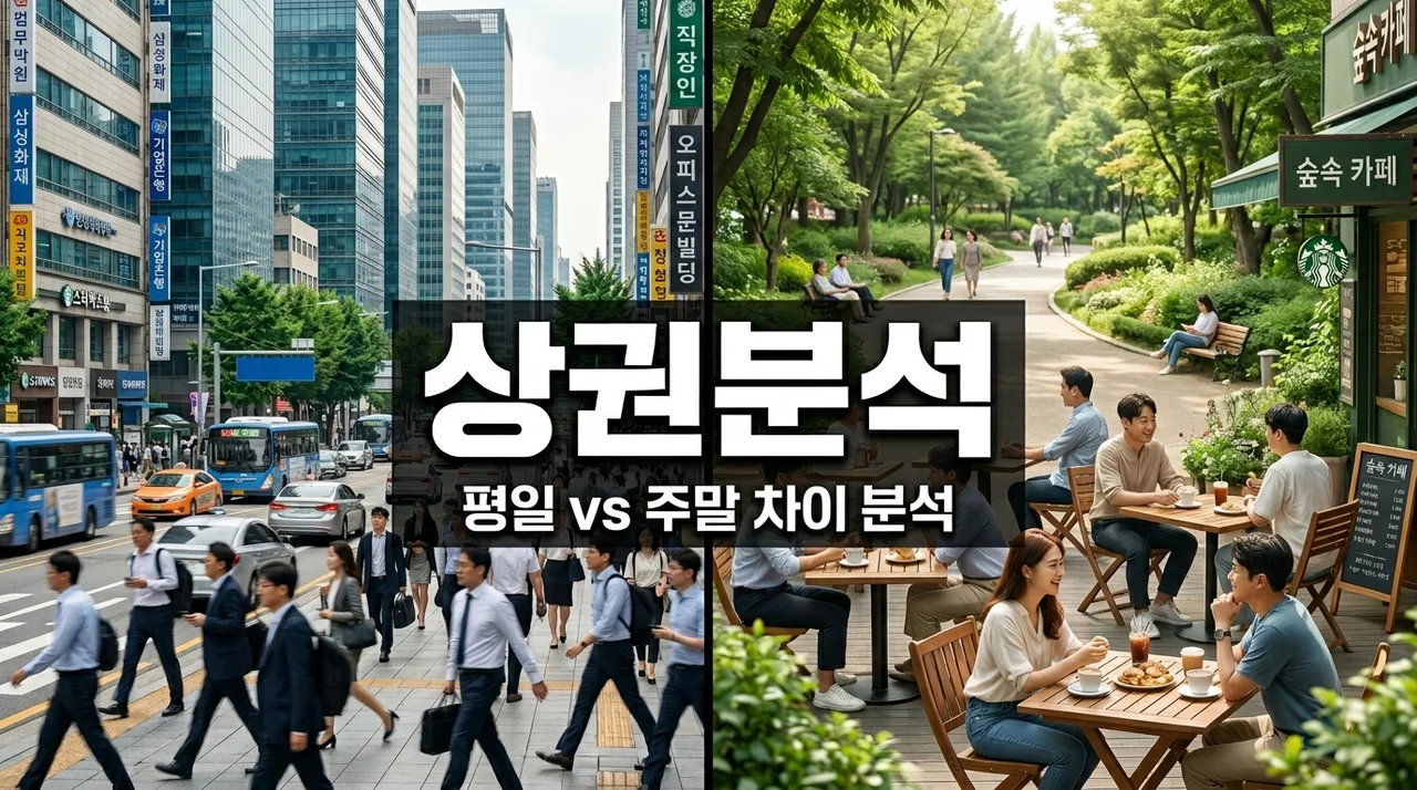 상권분석 기초 18: 평일 상권과 주말 상권의 차이 완벽 정리