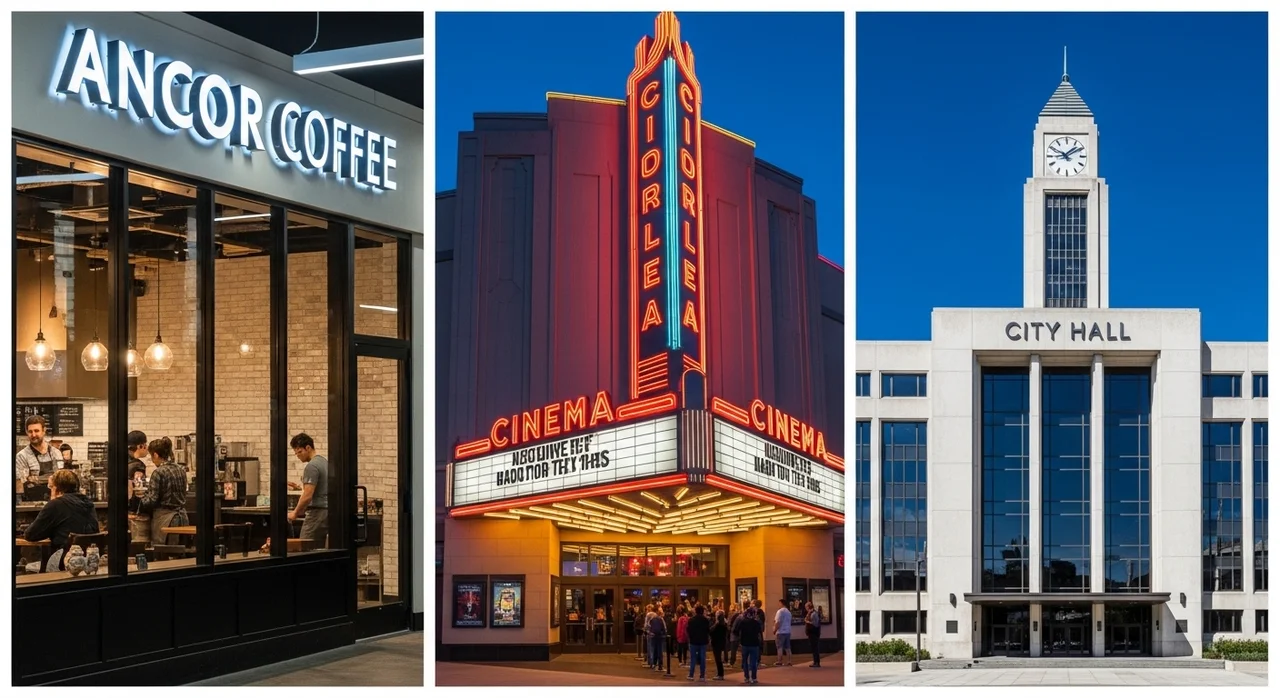 대표적인 앵커시설의 종류와 집객 특징 비교