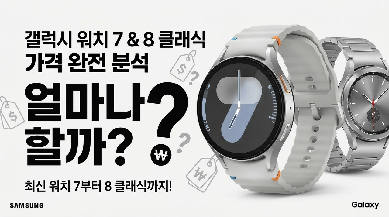 도대체 얼마길래? 갤럭시워치 신상 워치7부터 워치8 클래식까지 완벽 비교