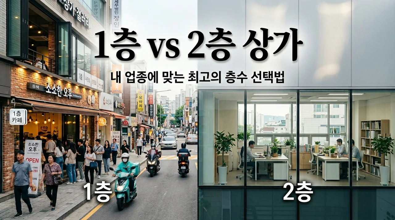 1층 vs 2층 점포 선택 기준! 업종별 유불리와 임대료 가성비 분석