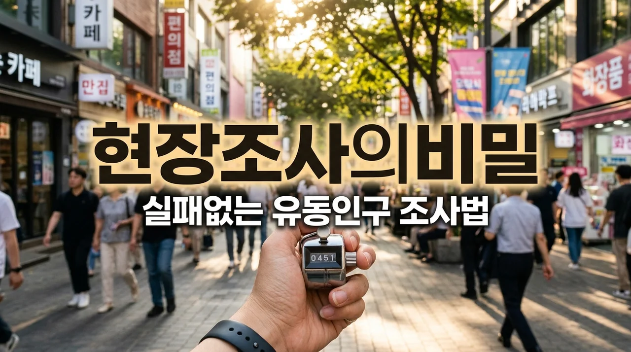 유동인구 직접 조사하는 현장 방법 5단계와 상권분석 실전 노하우