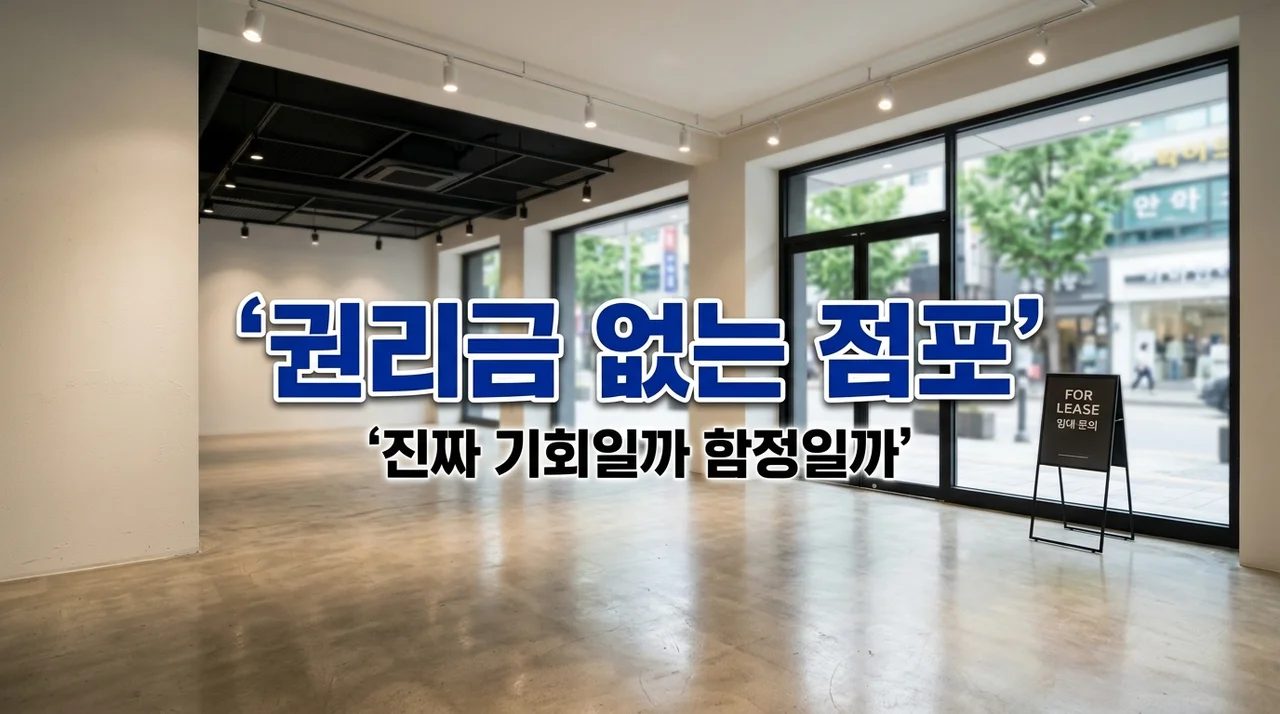 권리금 없는 점포 정말 유리할까? 장단점과 숨은 함정 3가지