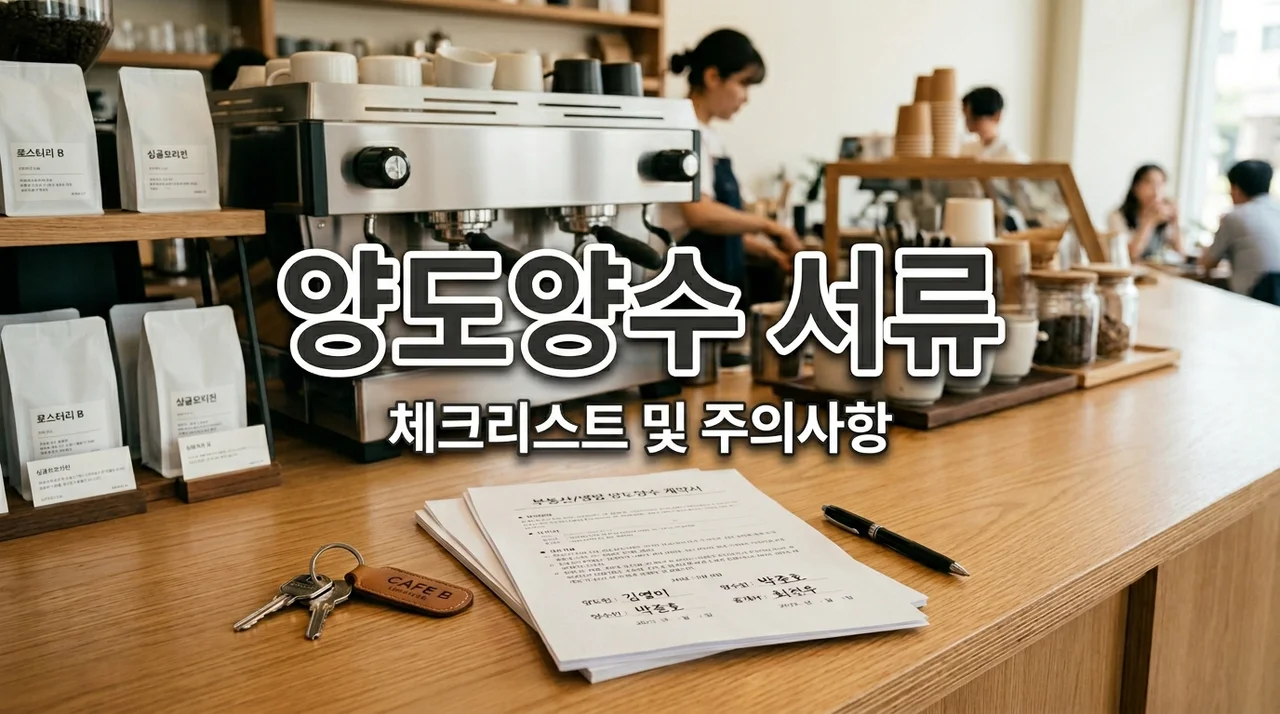 점포 양도양수 시 꼭 챙겨야 할 서류 6가지와 주의사항