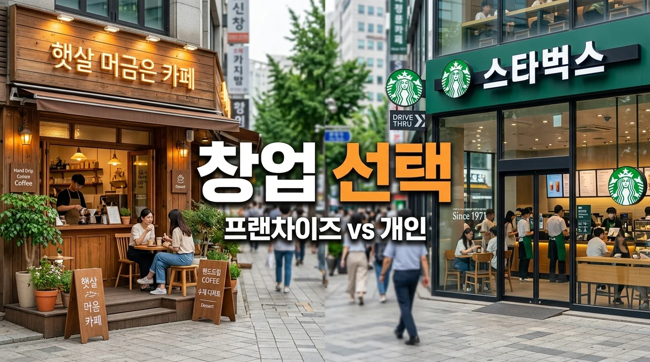 프랜차이즈 vs 개인창업 장단점 완벽 비교! 나에게 맞는 선택은?