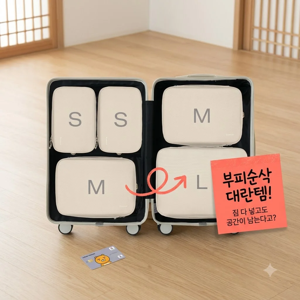 브랜든 여행 압축 파우치 세트 캐리어 짐싸기 부피순삭 대란템