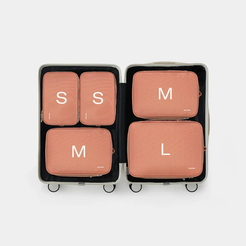 브랜든 여행 압축 파우치 세트 S+S+M+M+L 캐리어 정리백 상세 이미지 1